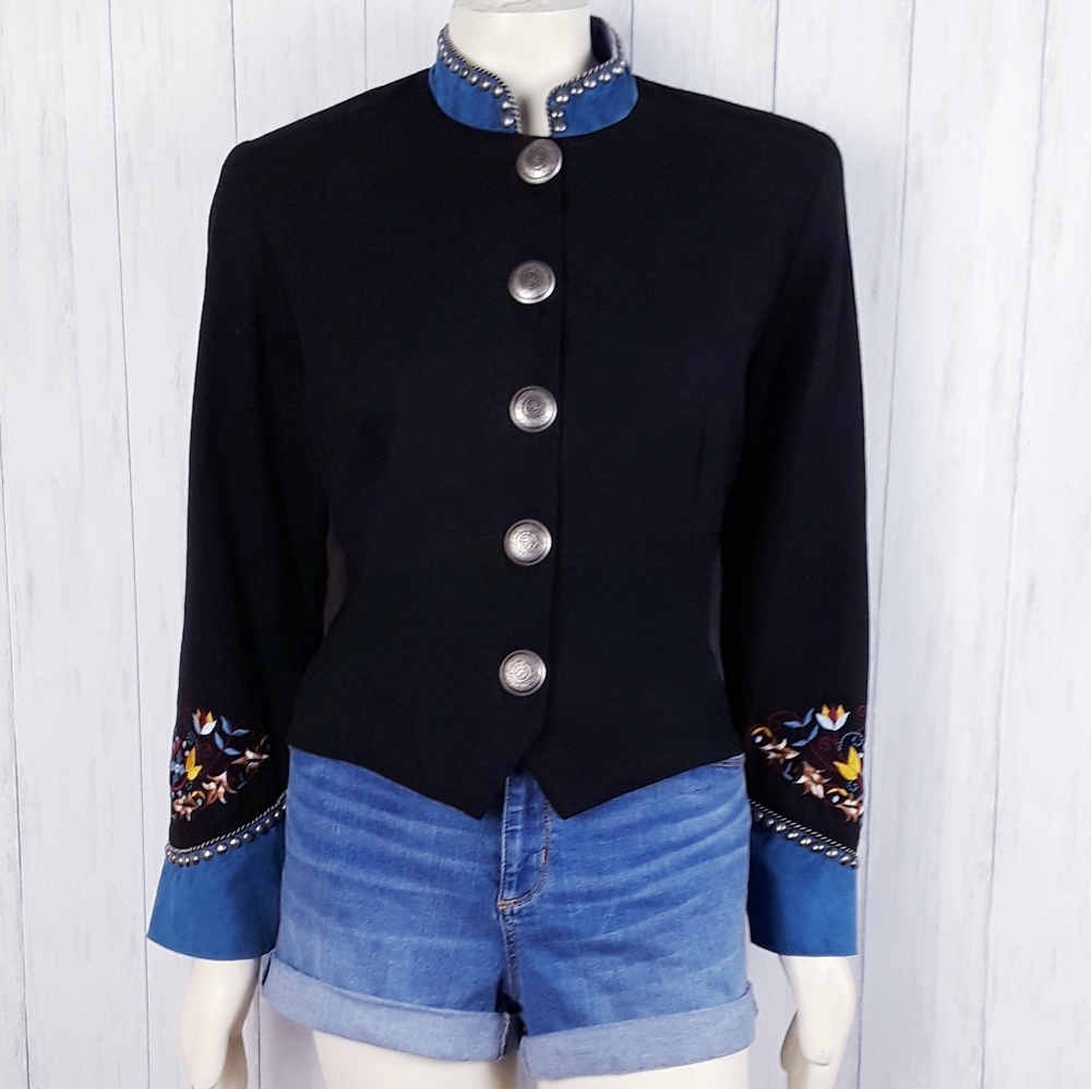Vintage 90s military western cropped jacket